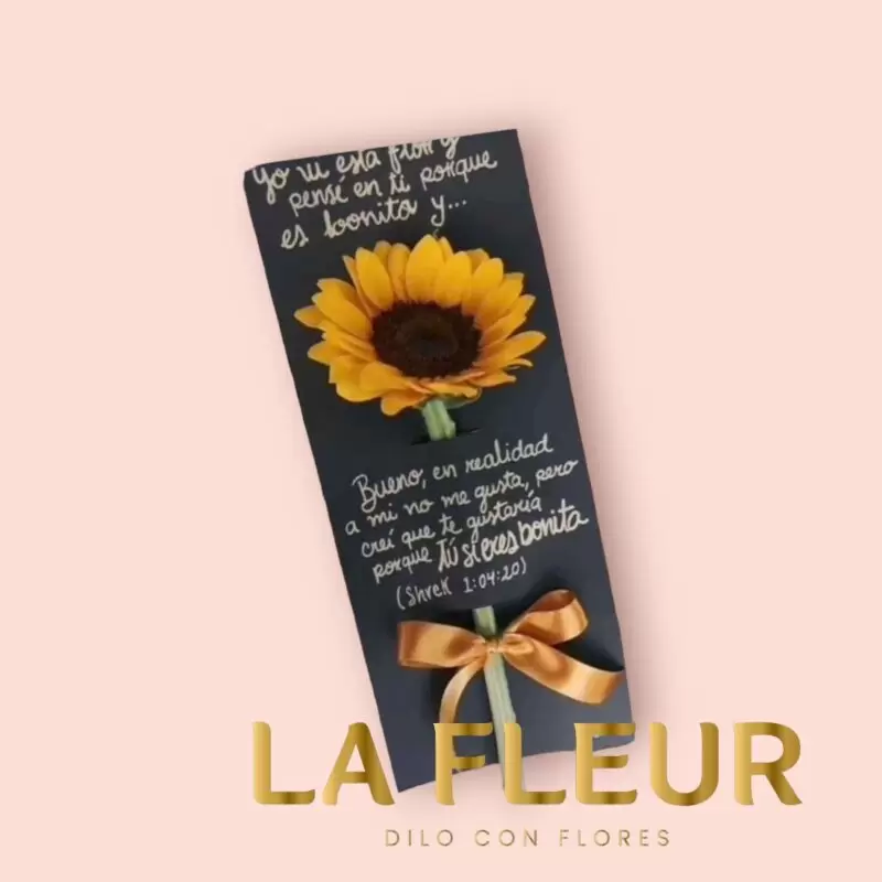 TARJETA FLORAL GIRASOL